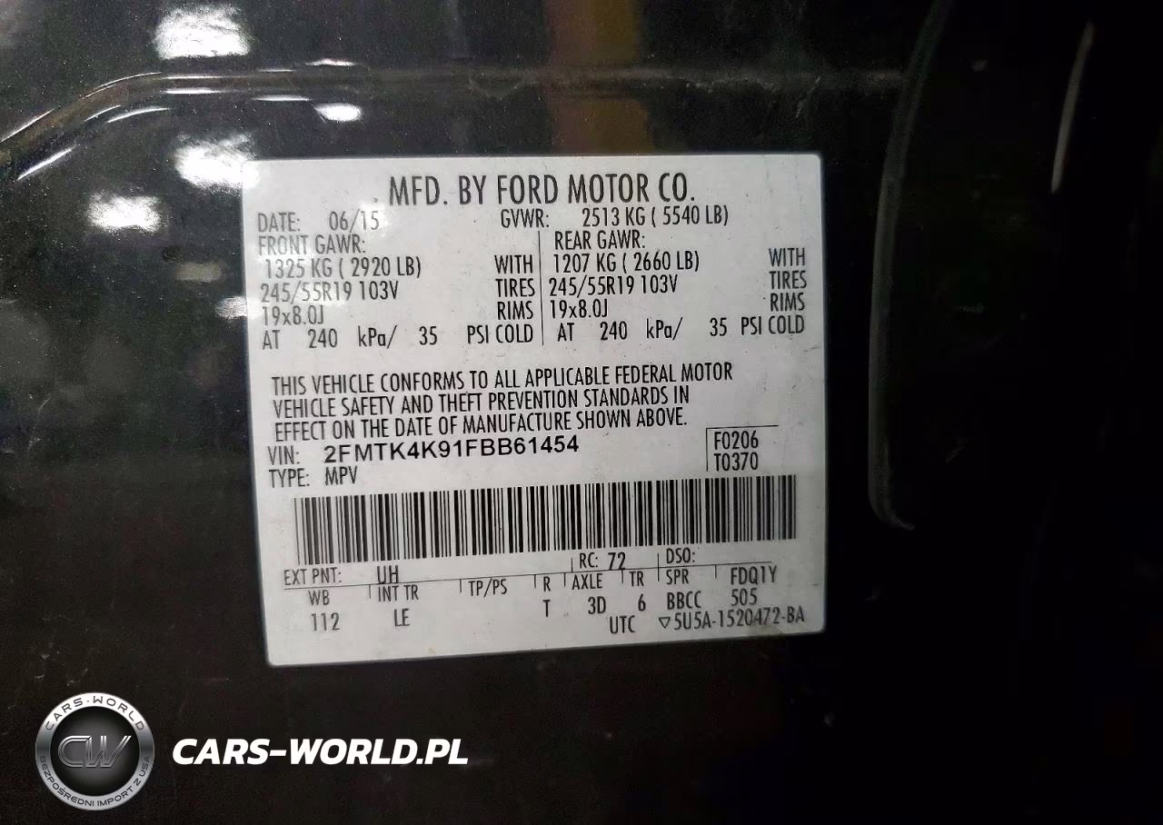 2015 Ford Edge Titanium VIN:2FMTK4K91FBB61454 - 13