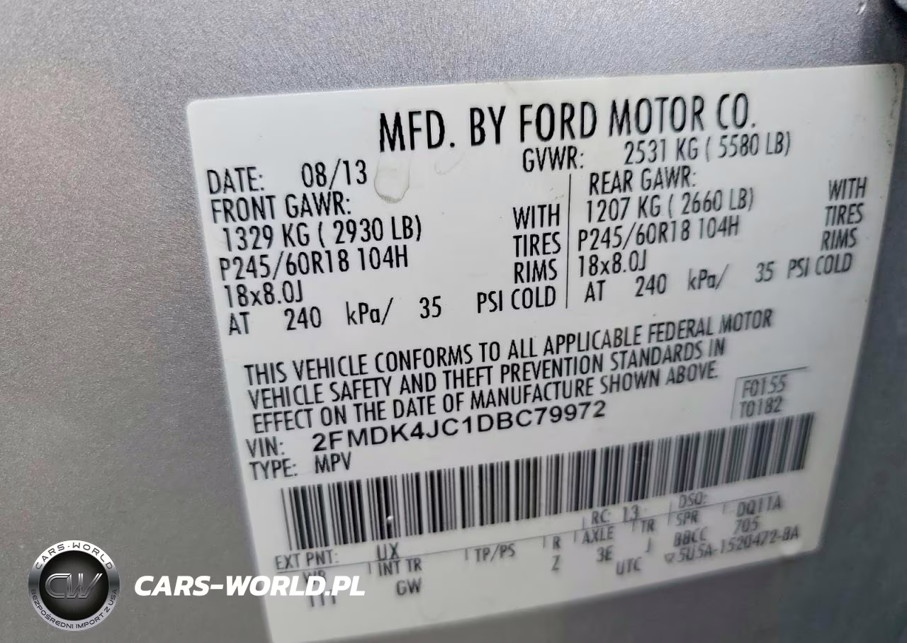 2013 Ford Edge Sel VIN:2FMDK4JC1DBC79972 - 13