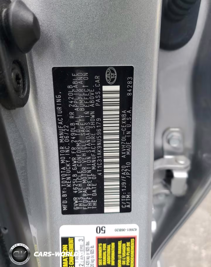 2022 Toyota Camry Le VIN:4T1C31AK9NU596179 - 12