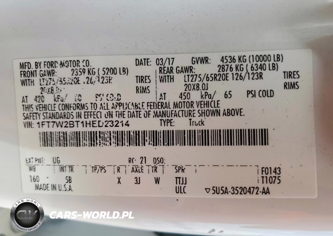 2017 Ford F250 Super Duty VIN:1FT7W2BT1HED23214 - 12