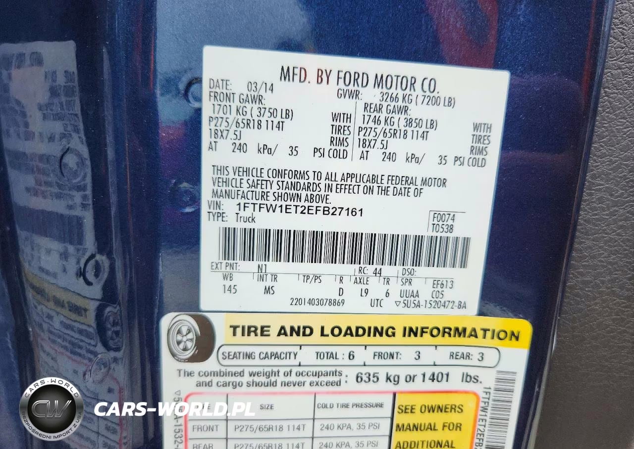 2014 Ford F150 Supercrew VIN:1FTFW1ET2EFB27161 - 12