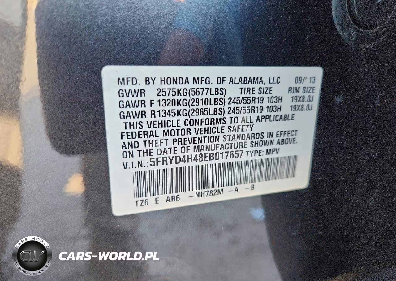 2014 Acura Mdx Technology VIN:5FRYD4H48EB017657 - 13