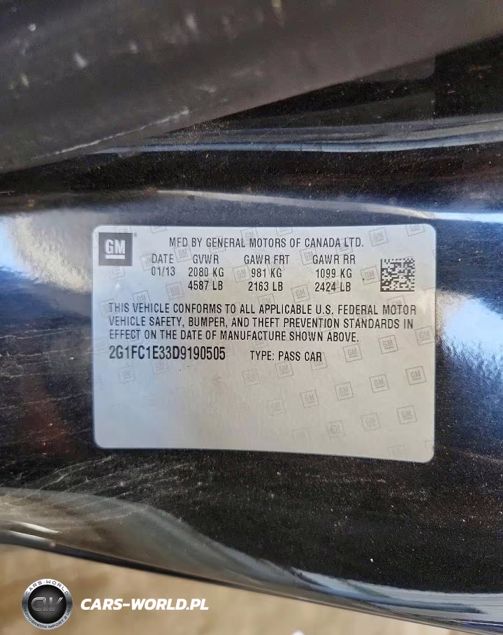 2013 Chevrolet Camaro Lt VIN:2G1FC1E33D9190505 - 12