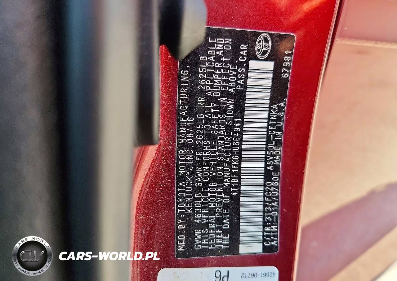 2017 Toyota Camry Le VIN:4T1BF1FK6HU664941 - 13