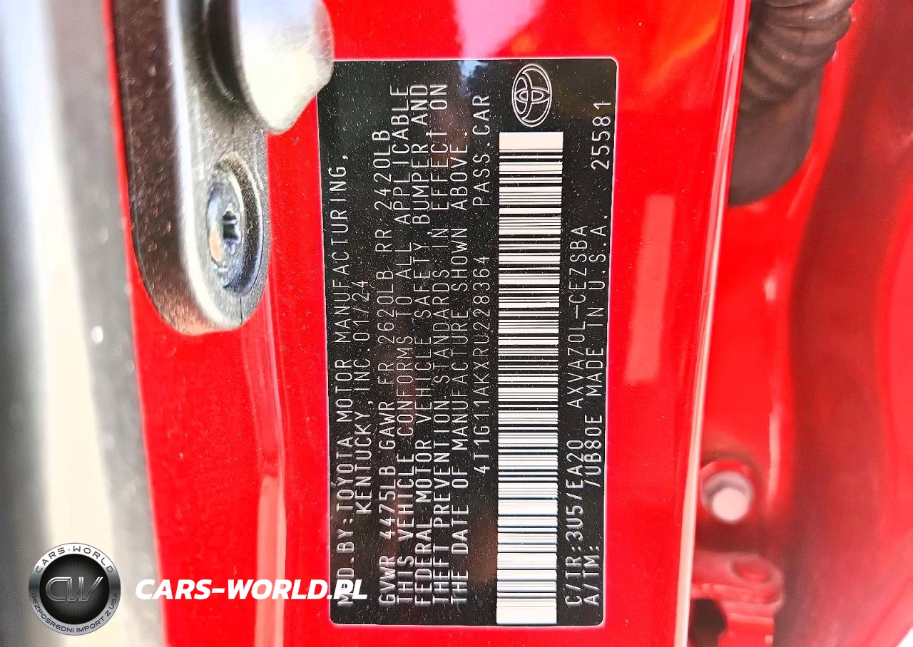 2024 Toyota Camry Se VIN:4T1G11AKXRU228364 - 12