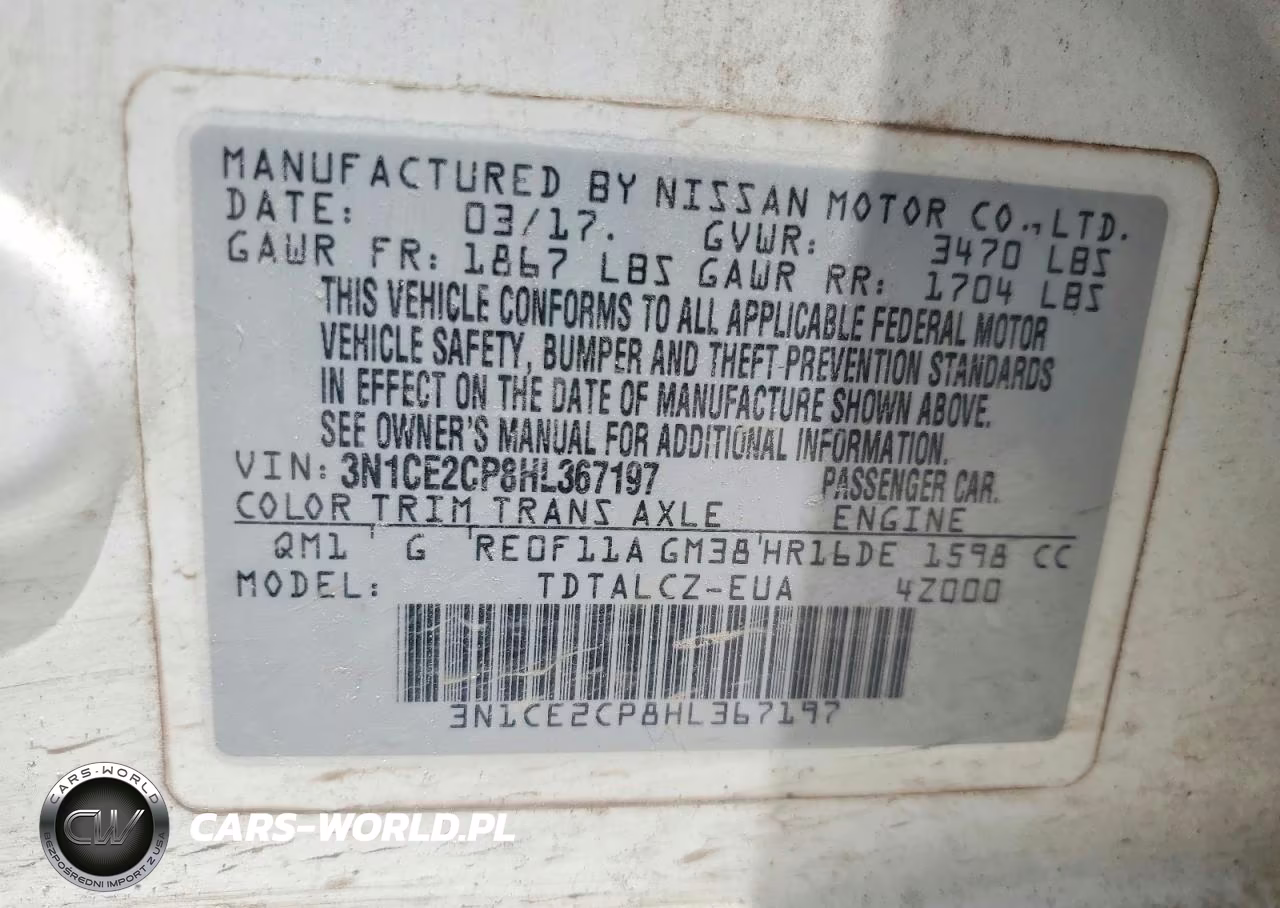 2017 Nissan Versa Note S Plus VIN:3N1CE2CP8HL367197 - 12