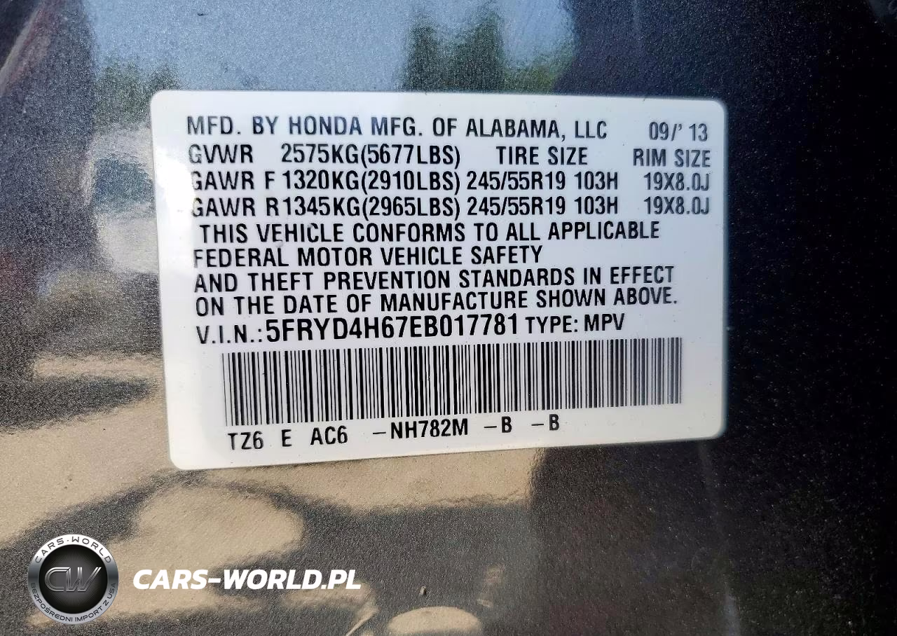 2014 Acura Mdx Technology VIN:5FRYD4H67EB017781 - 13