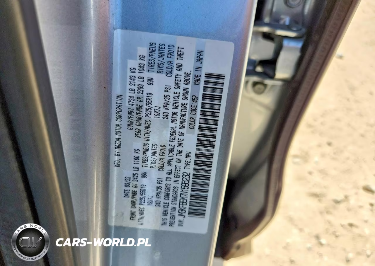 2022 Mazda Cx-5 Premium Plus VIN:JM3KFBEM7N1596232 - 12