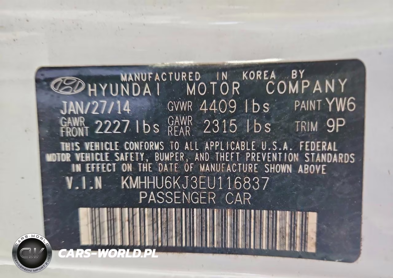 2014 Hyundai Genesis Coupe 3.8L VIN:KMHHU6KJ3EU116837 - 12