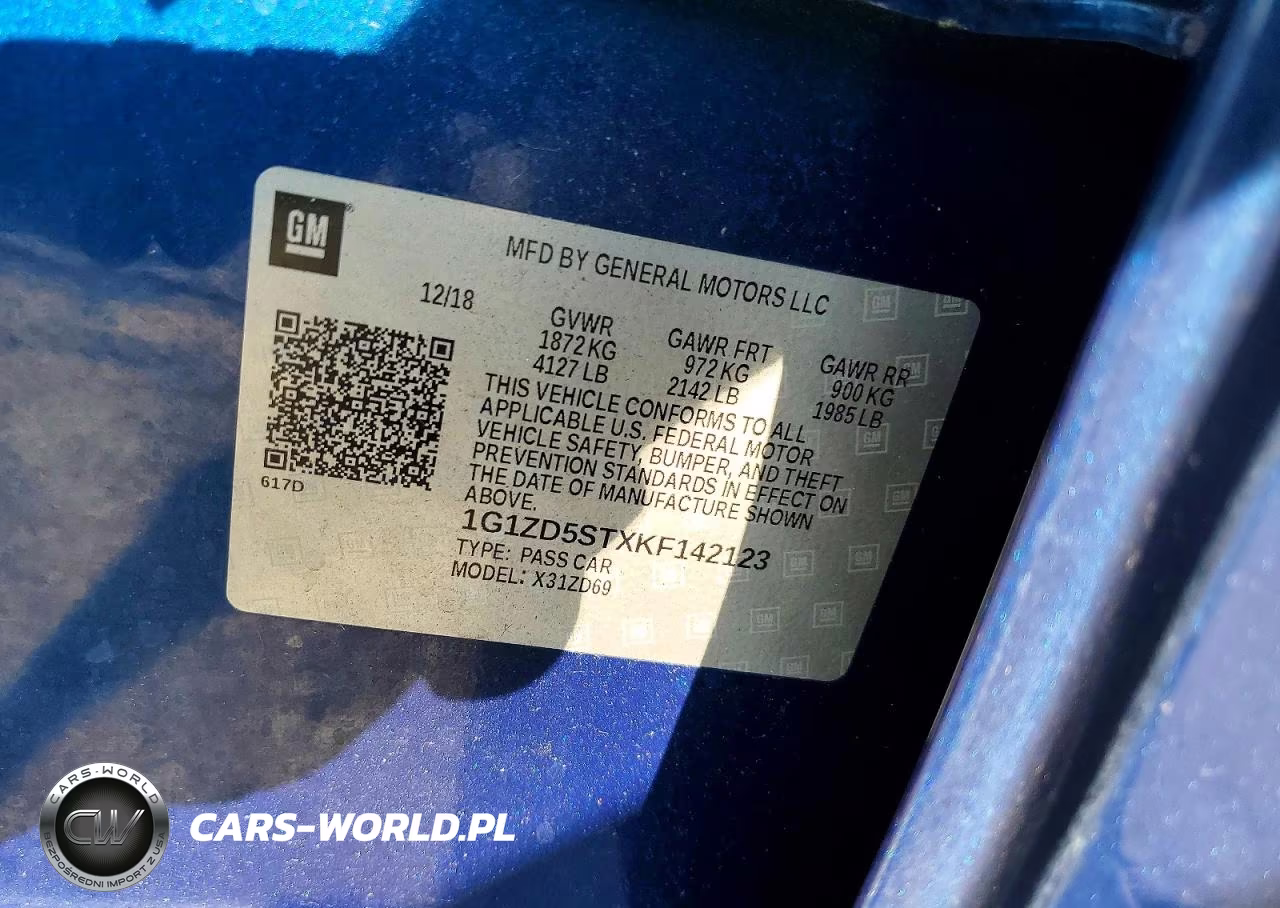 2019 Chevrolet Malibu Lt VIN:1G1ZD5STXKF142123 - 12