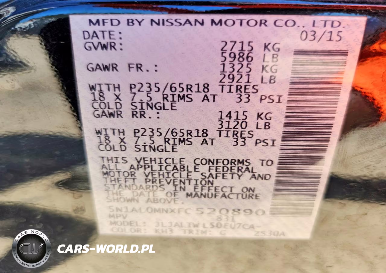 2015 Infiniti Qx60 Base VIN:5N1AL0MNXFC520890 - 13