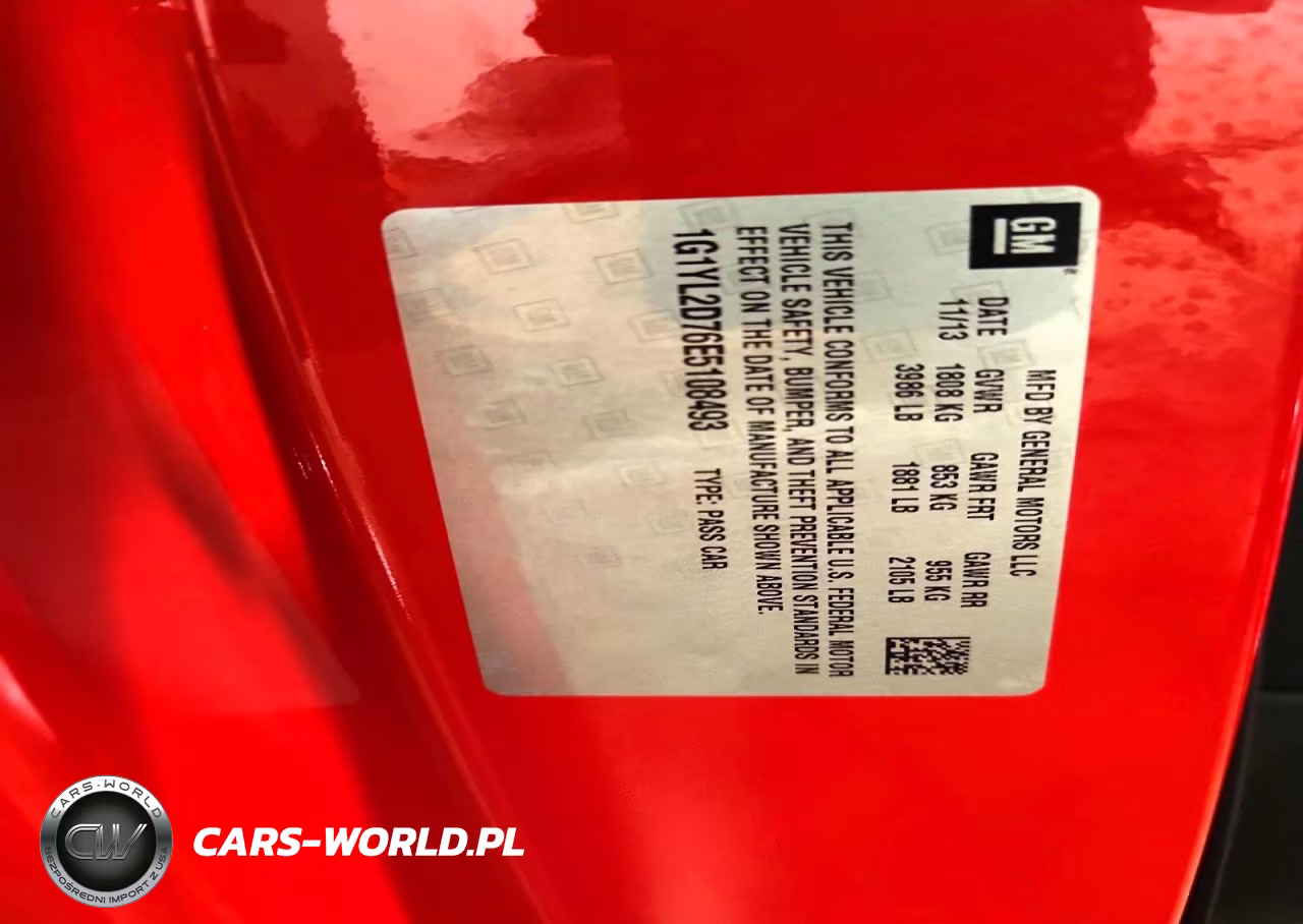 2014 Chevrolet Corvette Stingray Z51 3Lt VIN:1G1YL2D76E5108493 - 12