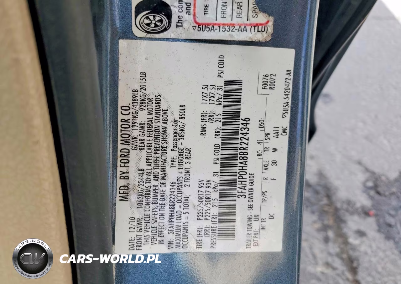 2011 Ford Fusion Se VIN:3FAHP0HA8BR224346 - 12