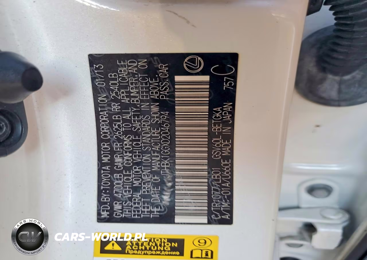 2013 Lexus Es 350 VIN:JTHBK1GGXD2046794 - 12