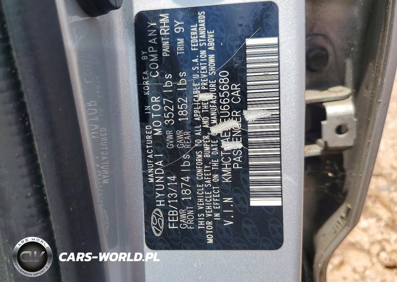 2014 Hyundai Accent Gls VIN:KMHCT4AE4EU665680 - 12