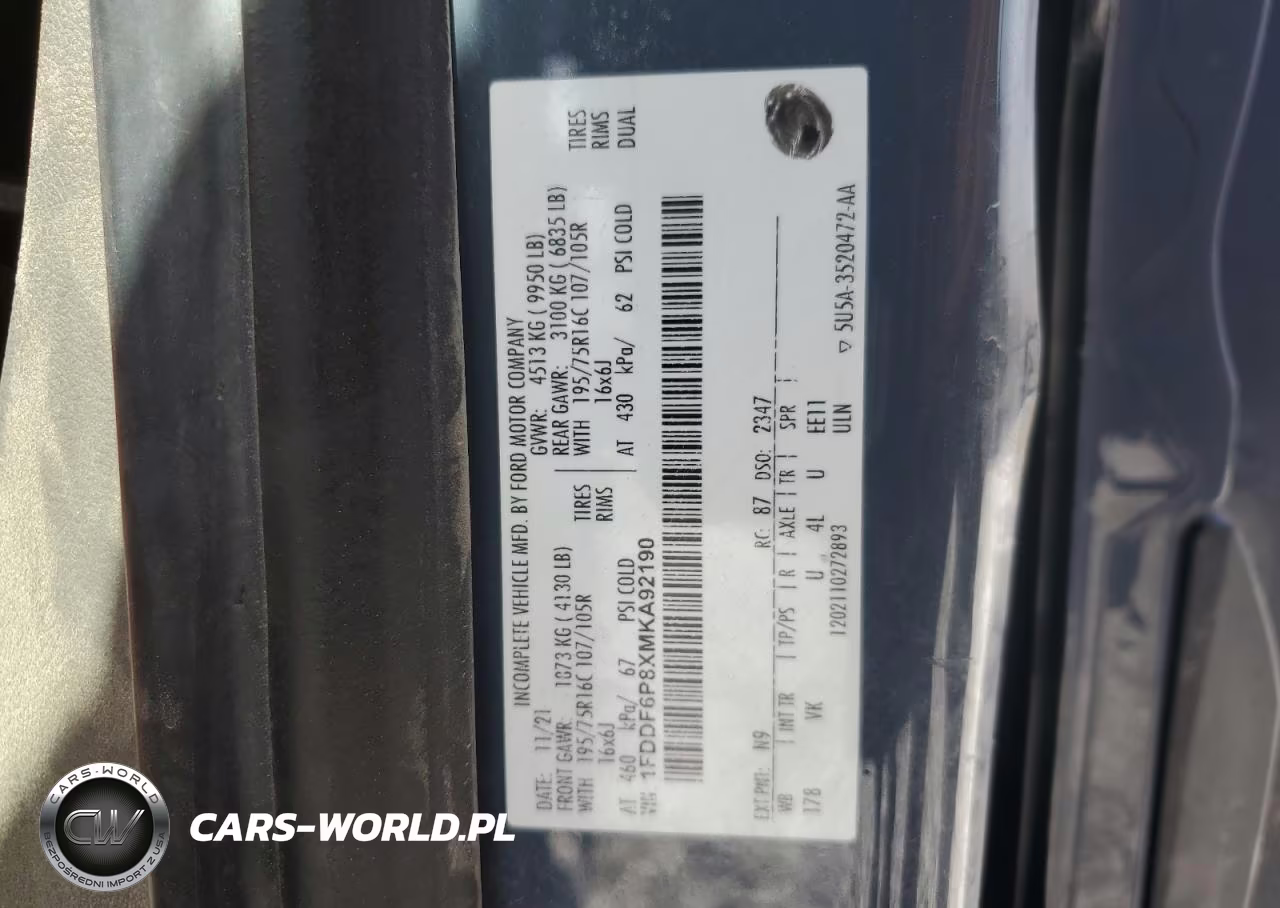 2021 Ford Transit T-350 Hd VIN:1FDDF6P8XMKA92190 - 13