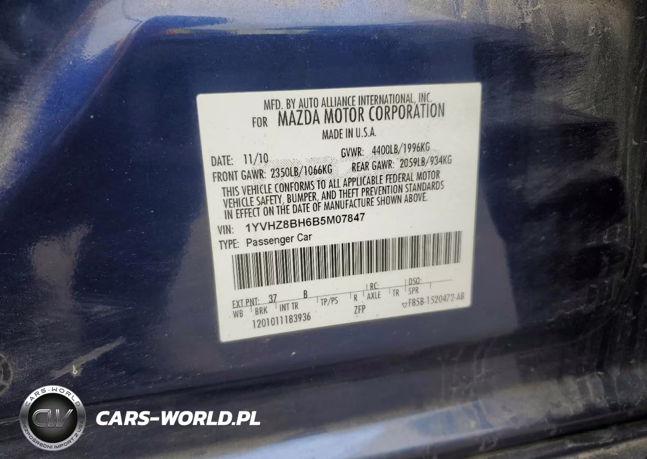 2011 Mazda 6 I VIN:1YVHZ8BH6B5M07847 - 12