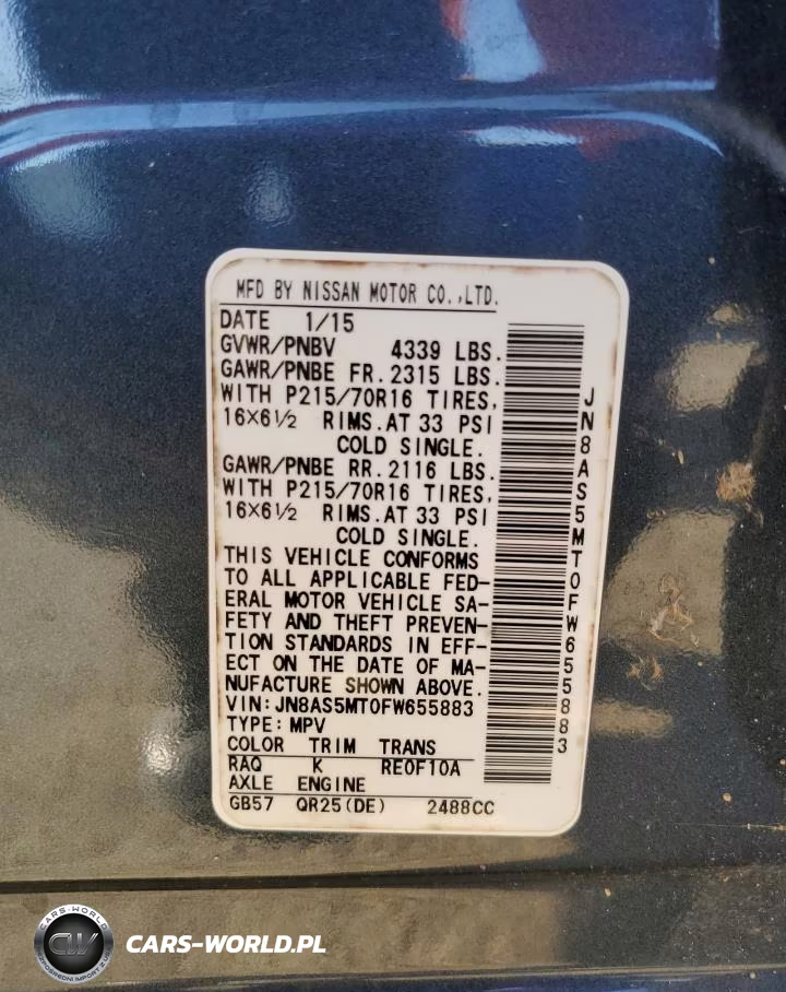 2015 Nissan Rogue Select S VIN:JN8AS5MT0FW655883 - 13