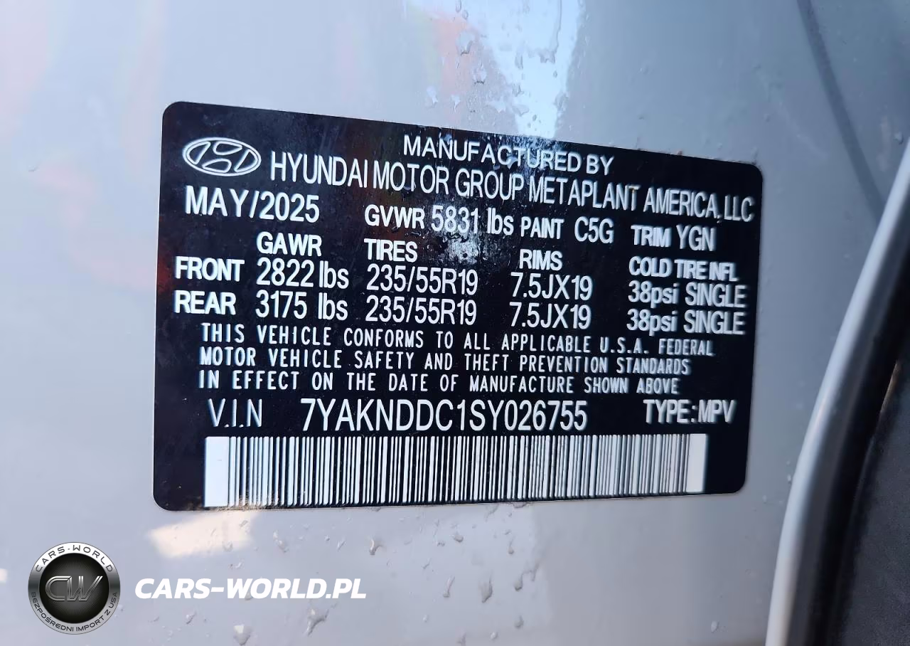 2025 Hyundai Ioniq 5 Sel VIN:7YAKNDDC1SY026755 - 14