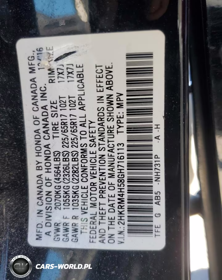 2016 Honda Cr-V Ex VIN:2HKRM4H58GH716113 - 12