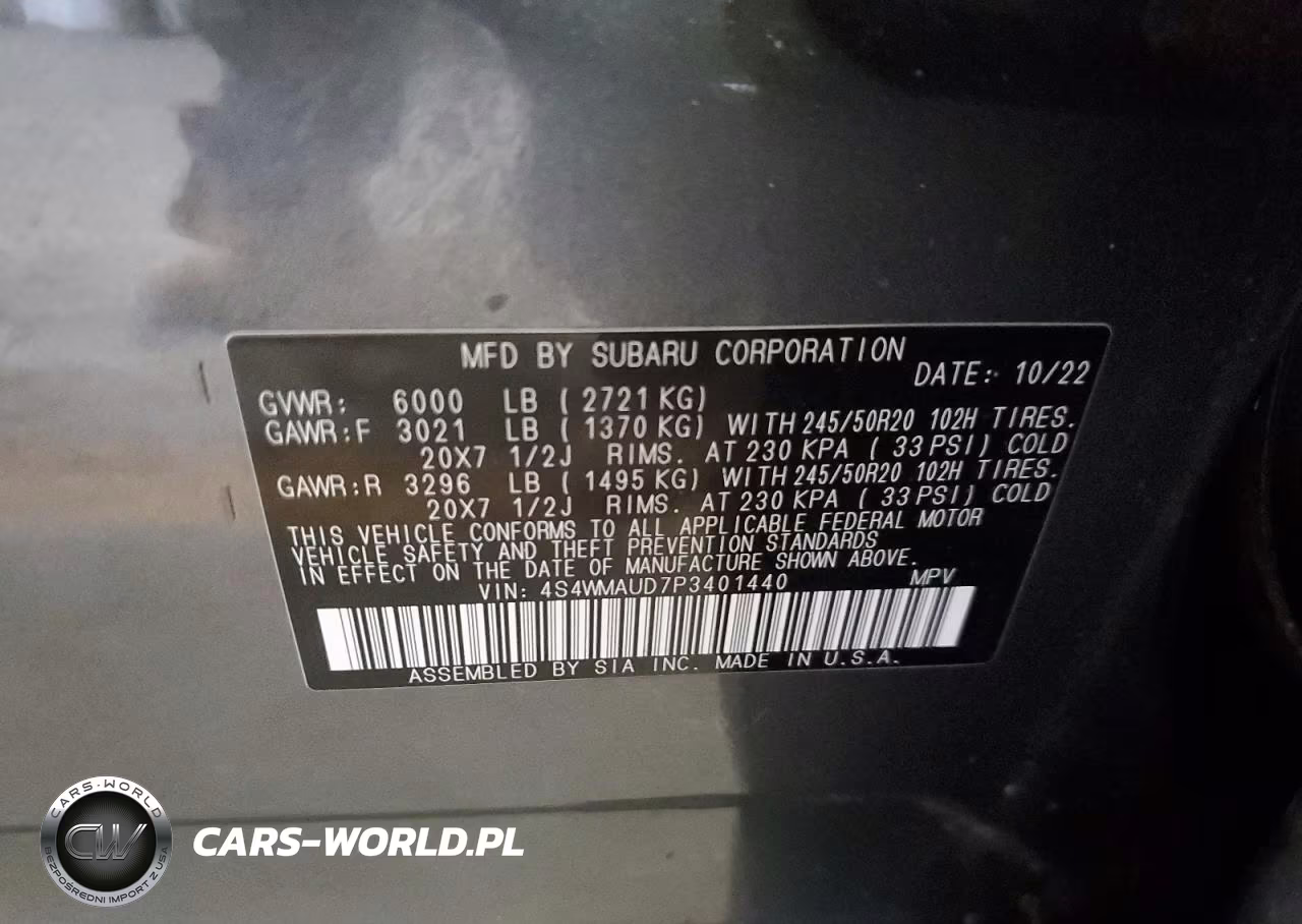 2023 Subaru Ascent Limited VIN:4S4WMAUD7P3401440 - 13