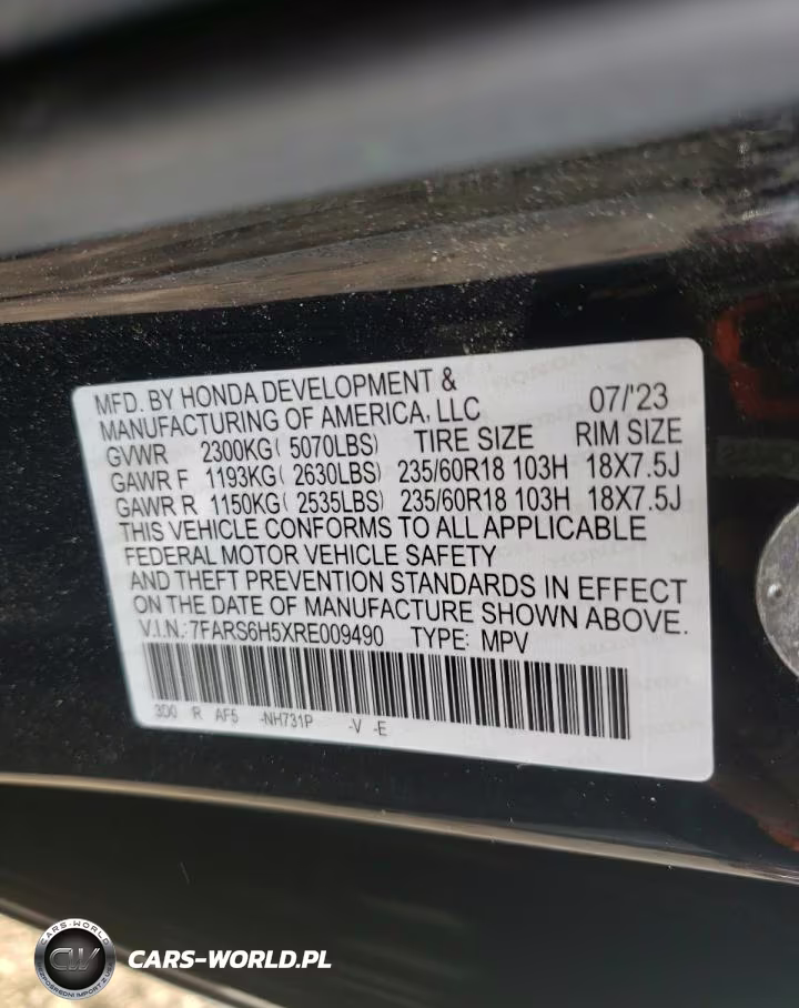 2024 Honda Cr-V Sport VIN:7FARS6H5XRE009490 - 12