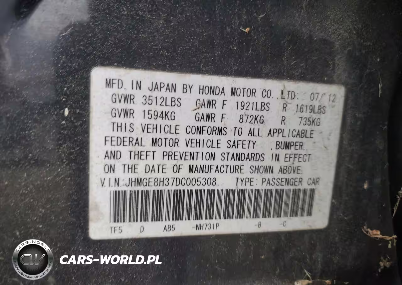 2013 Honda Fit VIN:JHMGE8H37DC005308 - 13