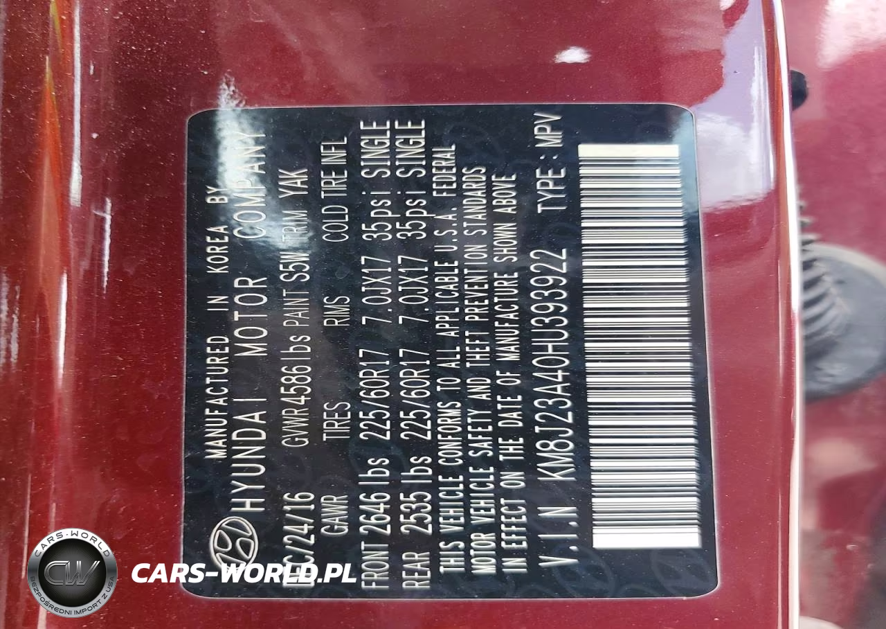 2017 Hyundai Tucson Se VIN:KM8J23A40HU393922 - 14