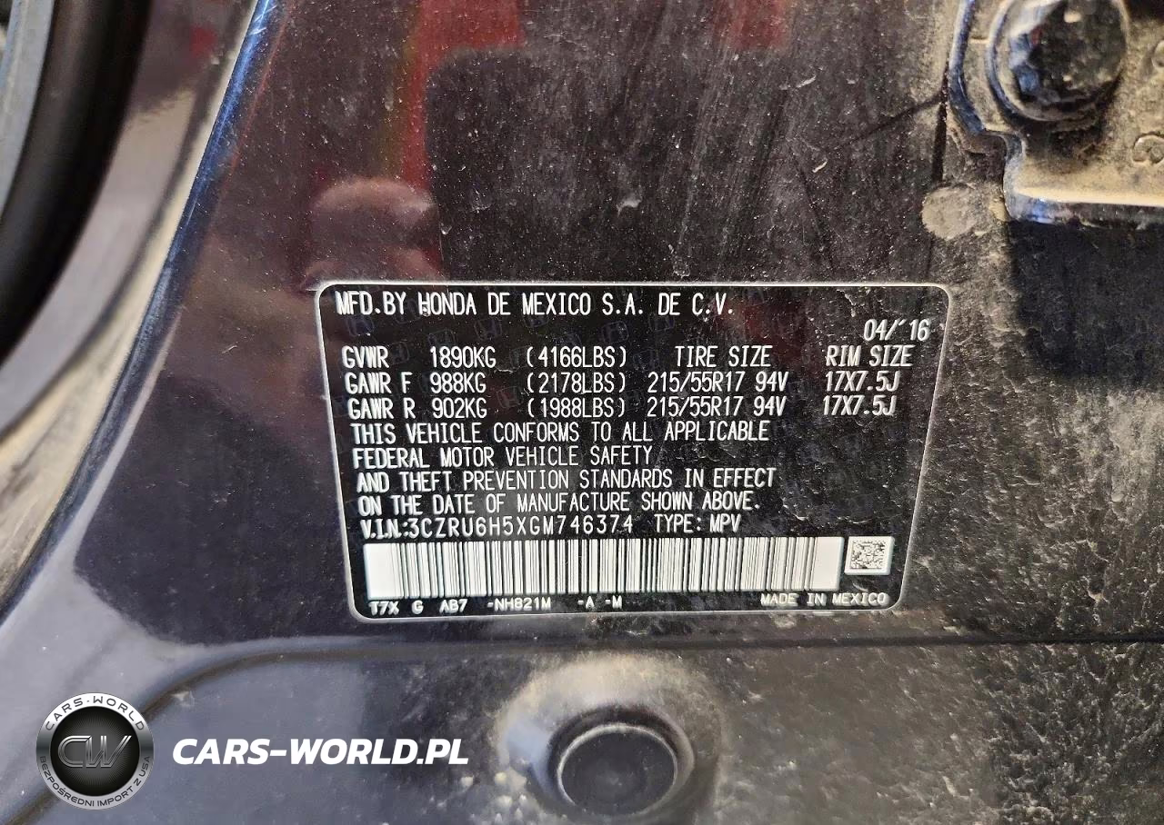 2016 Honda Hr-V VIN:3CZRU6H5XGM746374 - 13