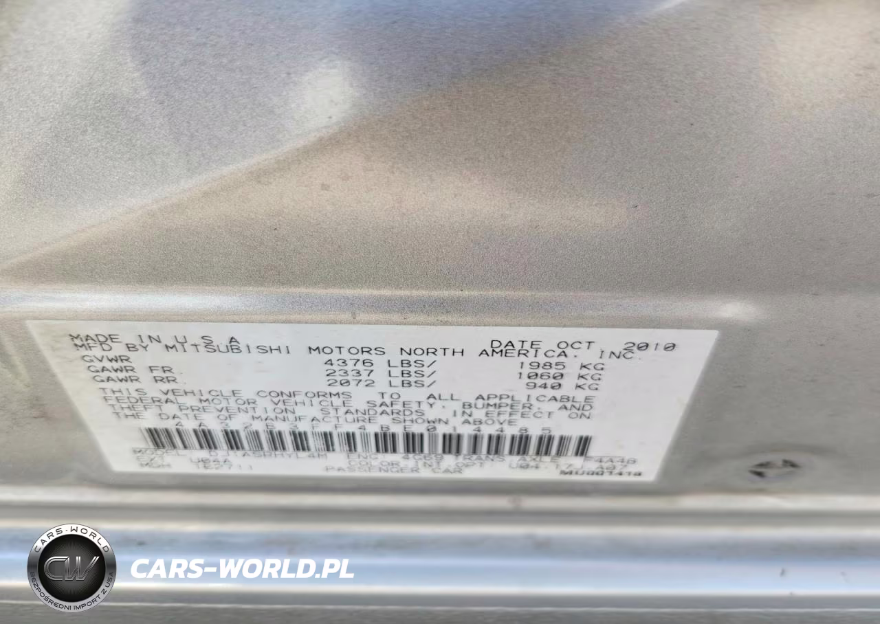 2011 Mitsubishi Galant Es VIN:4A32B3FF4BE014485 - 12