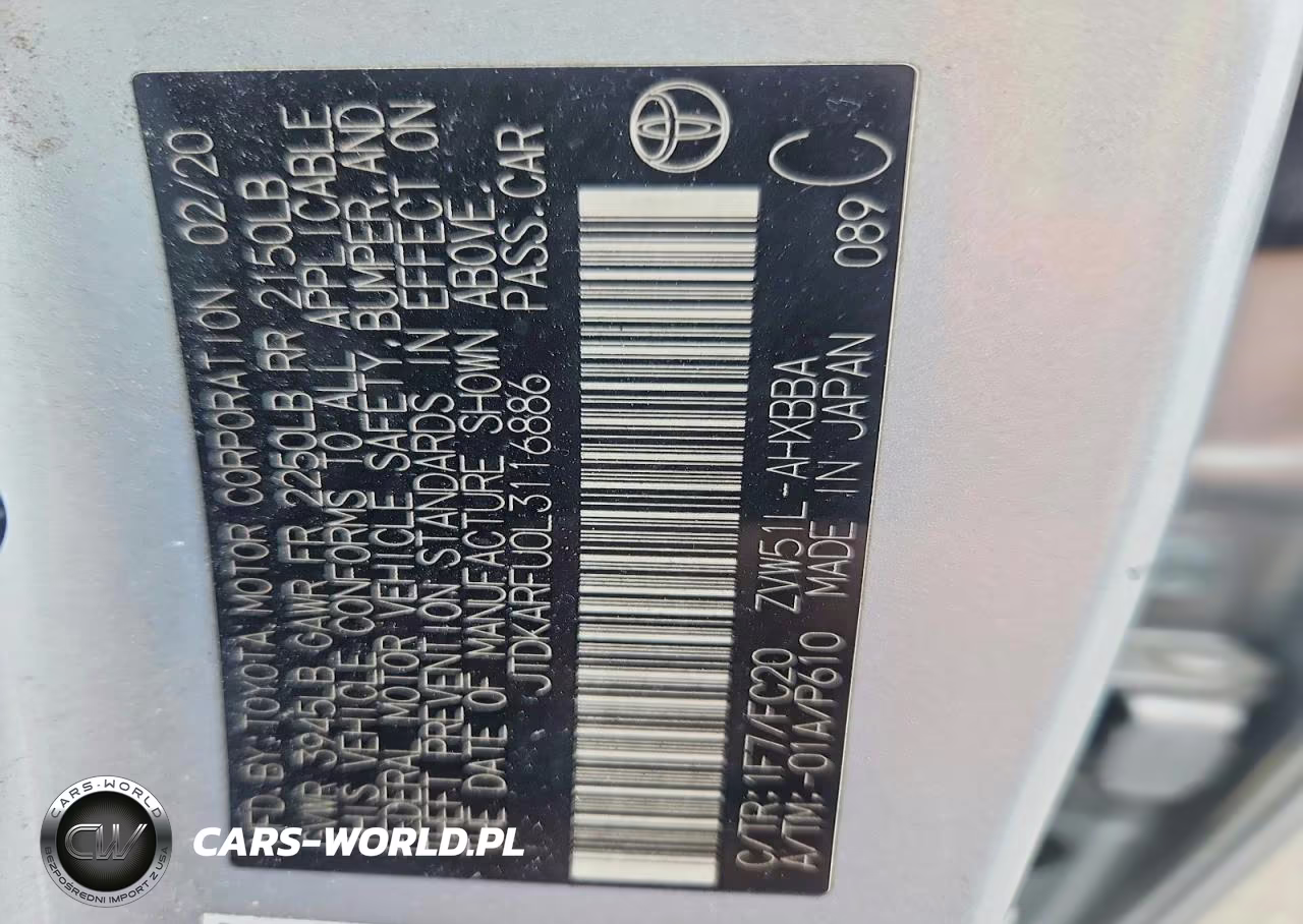 2020 Toyota Prius L Eco VIN:JTDKARFU0L3116886 - 12
