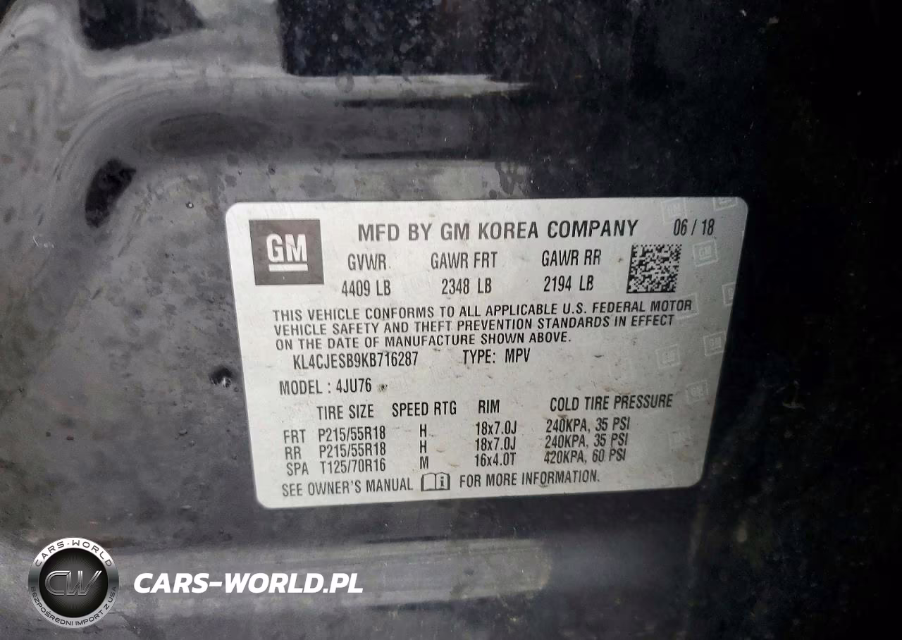 2019 Buick Encore Preferred VIN:KL4CJESB9KB716287 - 13