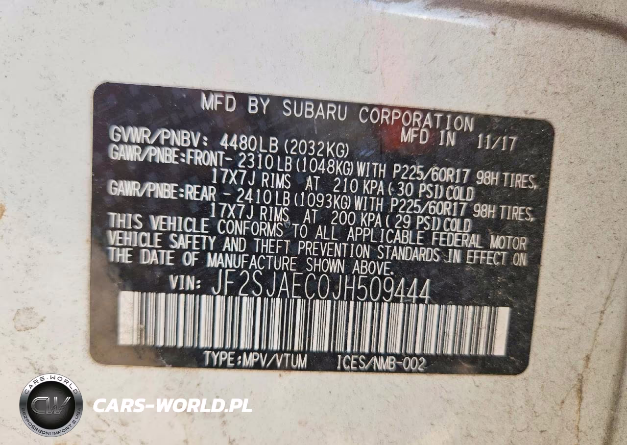2018 Subaru Forester 2.5I Premium VIN:JF2SJAEC0JH509444 - 14