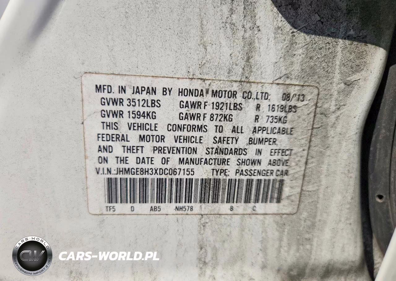 2013 Honda Fit VIN:JHMGE8H3XDC067155 - 12