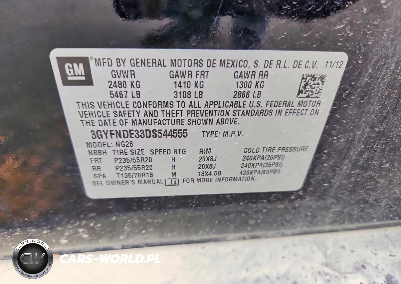 2013 Cadillac Srx Performance Collection VIN:3GYFNDE33DS544555 - 12
