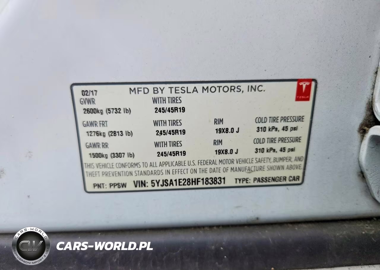 2017 Tesla Model S VIN:5YJSA1E28HF183831 - 13