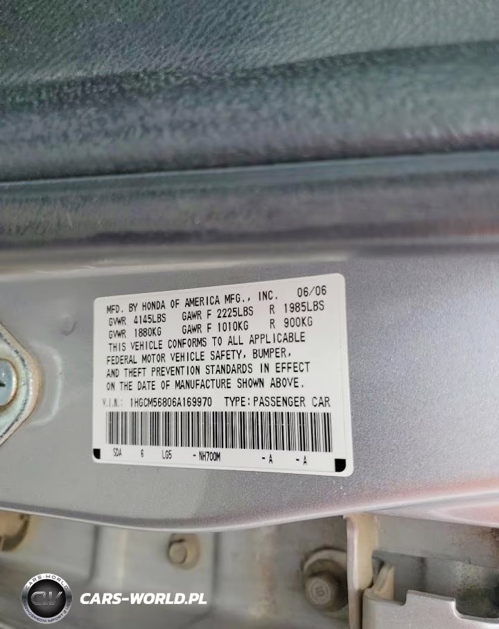 2006 Honda Accord Ex VIN:1HGCM56806A169970 - 12