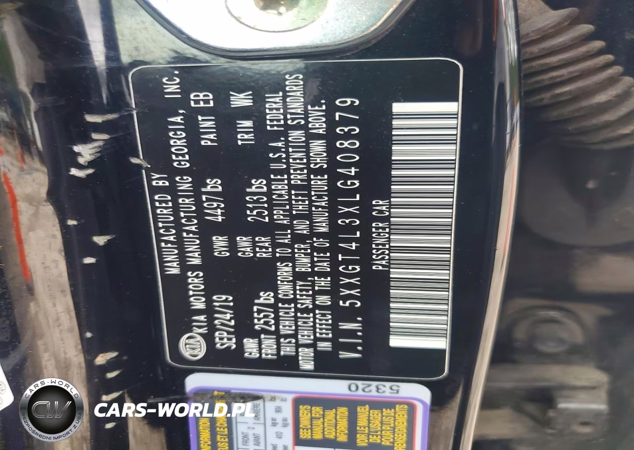 2020 Kia Optima S VIN:5XXGT4L3XLG408379 - 12