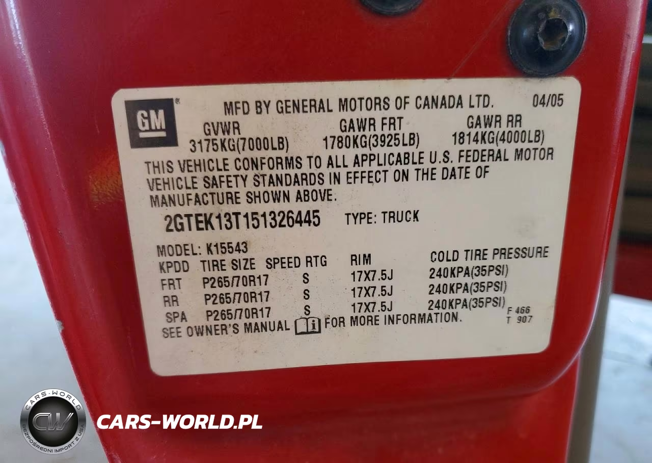 2005 GMC New Sierra K1500 VIN:2GTEK13T151326445 - 12
