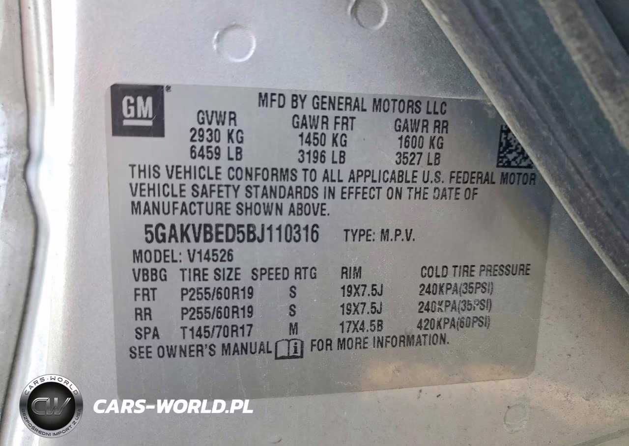 2011 Buick Enclave Cxl VIN:5GAKVBED5BJ110316 - 13