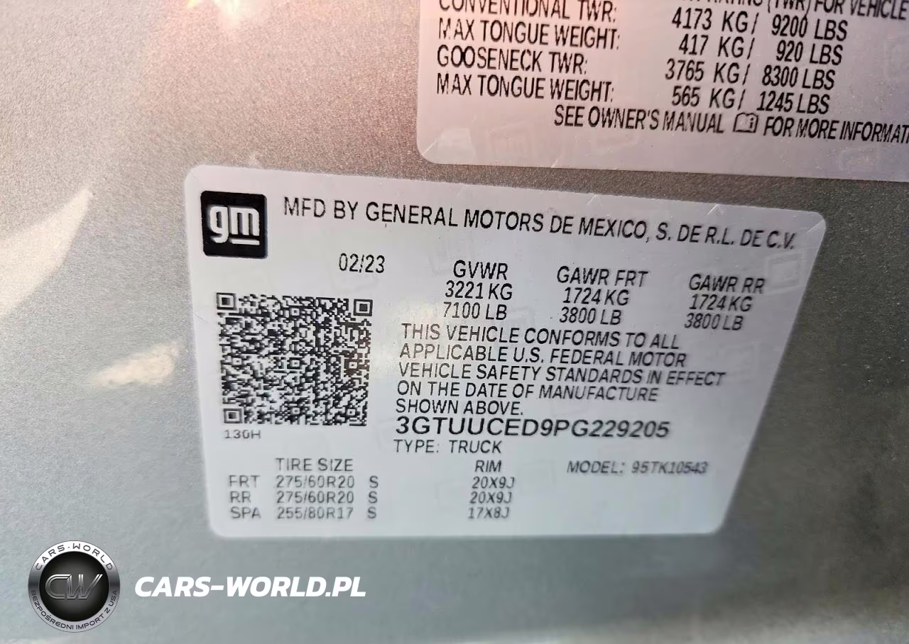 2023 GMC Sierra K1500 Elevation VIN:3GTUUCED9PG229205 - 12