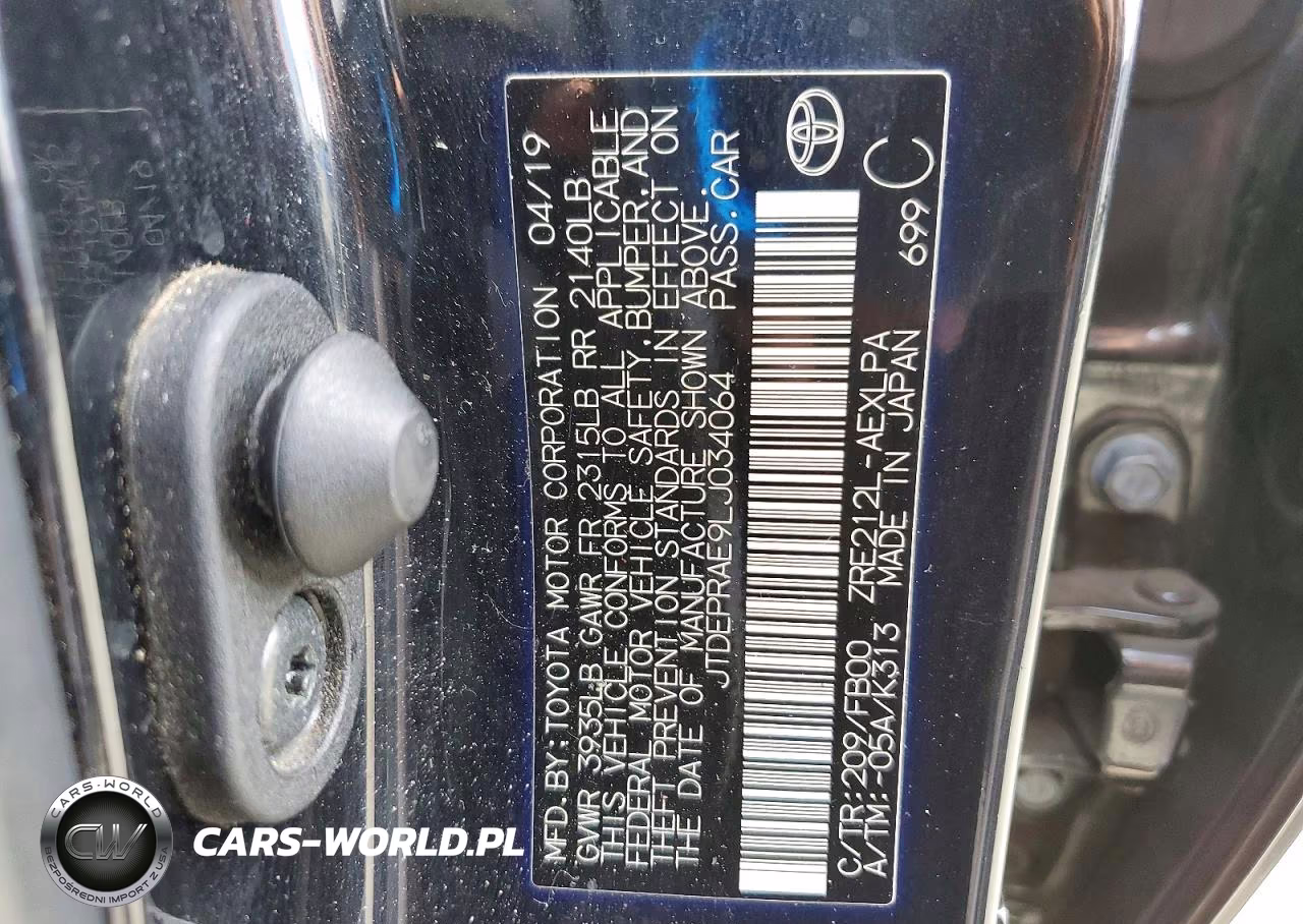 2020 Toyota Corolla Le VIN:JTDEPRAE9LJ034064 - 12