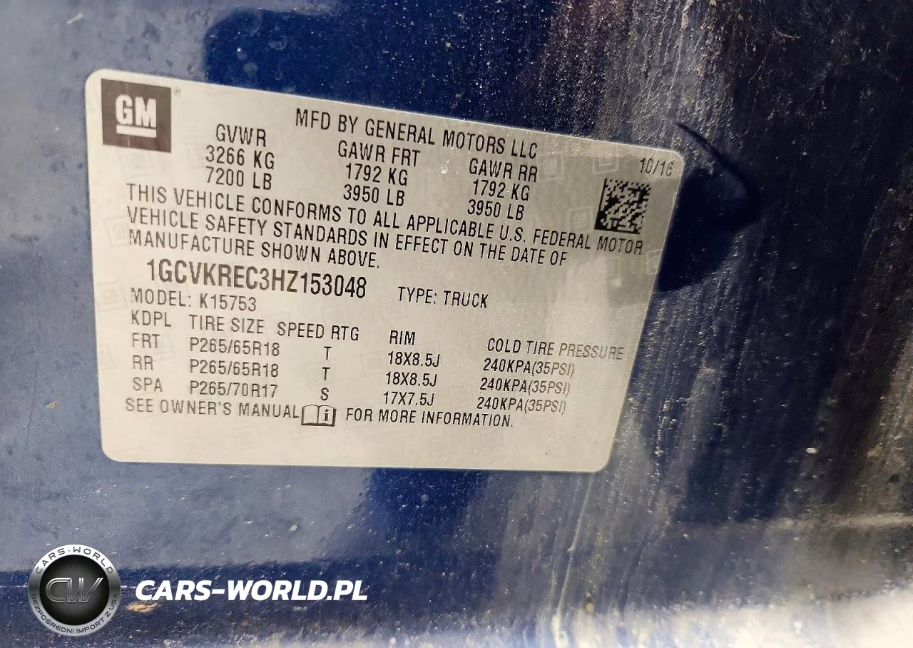 2017 Chevrolet Silverado K1500 Lt VIN:1GCVKREC3HZ153048 - 12