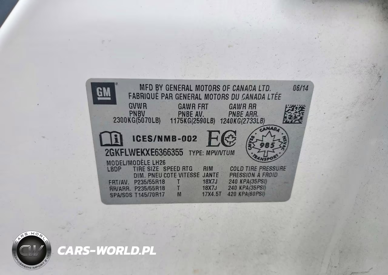 2014 GMC Terrain Sle VIN:2GKFLWEKXE6366355 - 13