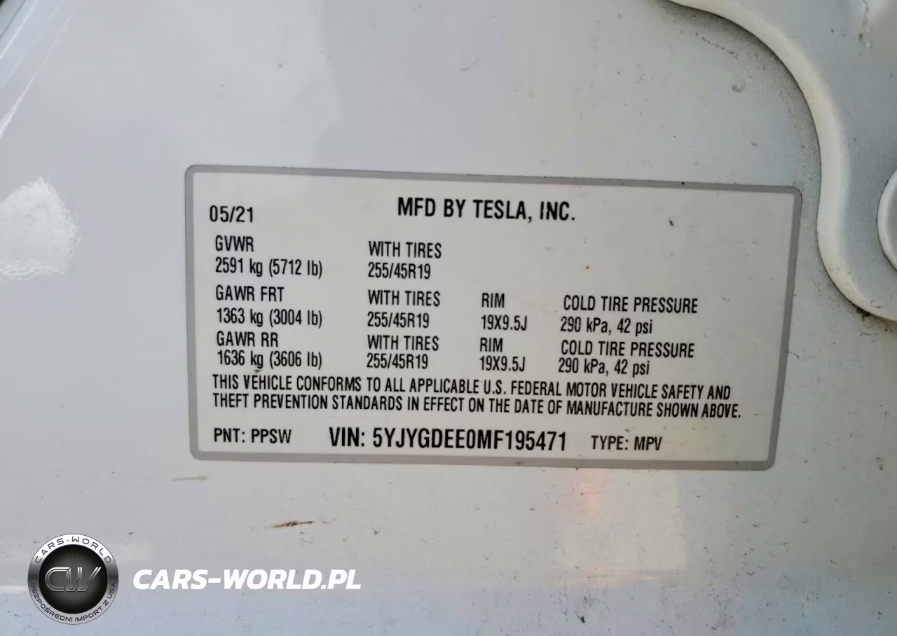 2021 Tesla Model Y VIN:5YJYGDEE0MF195471 - 12