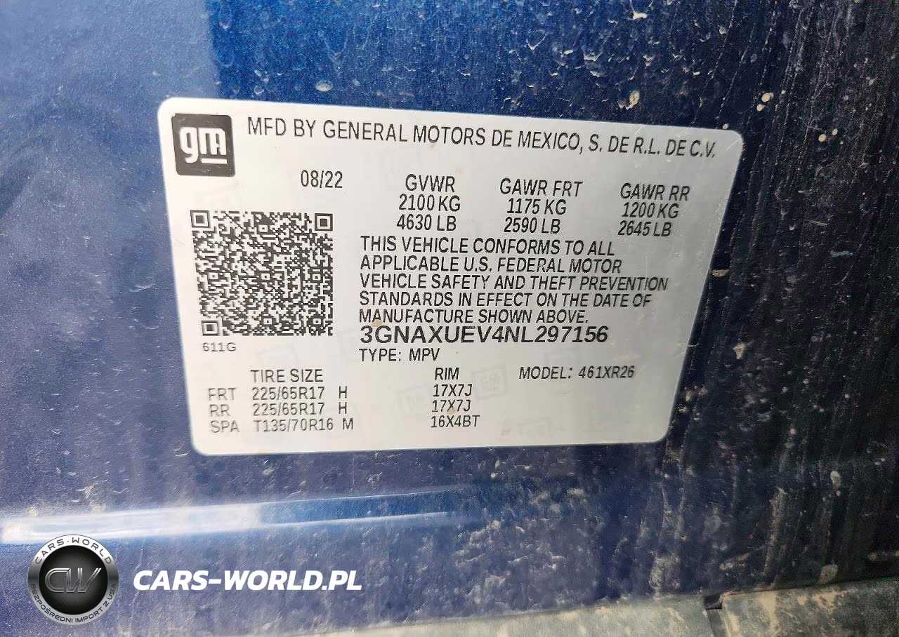 2022 Chevrolet Equinox Lt VIN:3GNAXUEV4NL297156 - 13