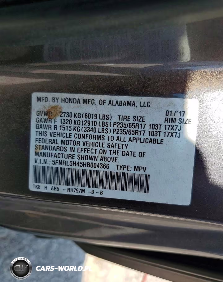 2017 Honda Odyssey Ex VIN:5FNRL5H45HB004366 - 13