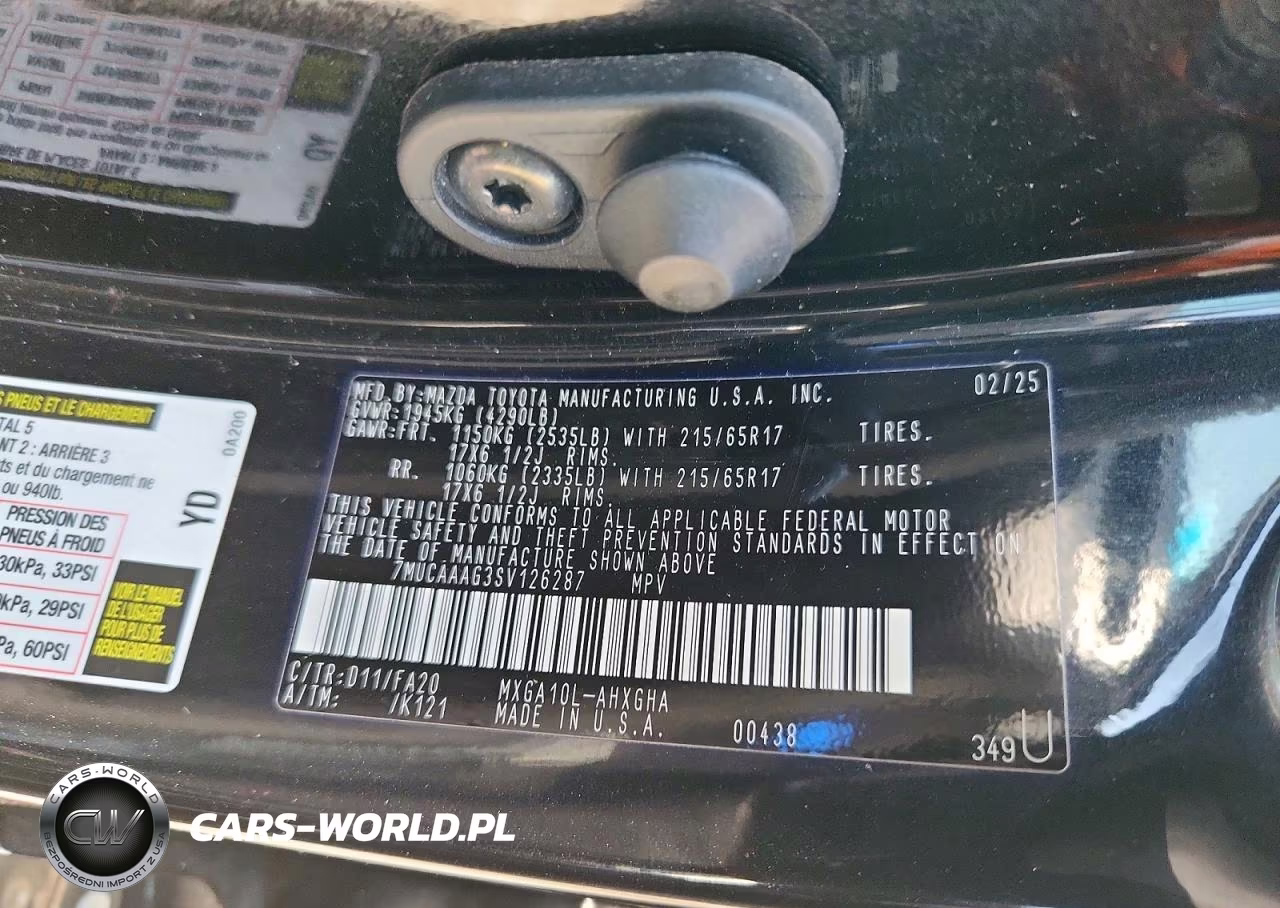 2025 Toyota Corolla Cross Le VIN:7MUCAAAG3SV126287 - 12