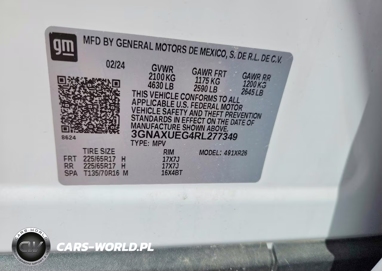 2024 Chevrolet Equinox Lt VIN:3GNAXUEG4RL277349 - 13