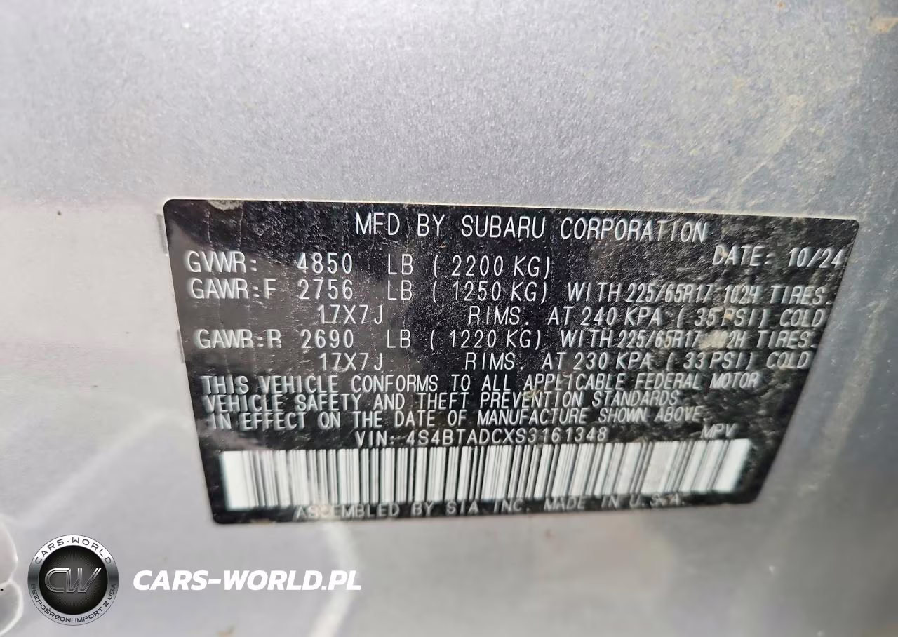2025 Subaru Outback Premium VIN:4S4BTADCXS3161348 - 13